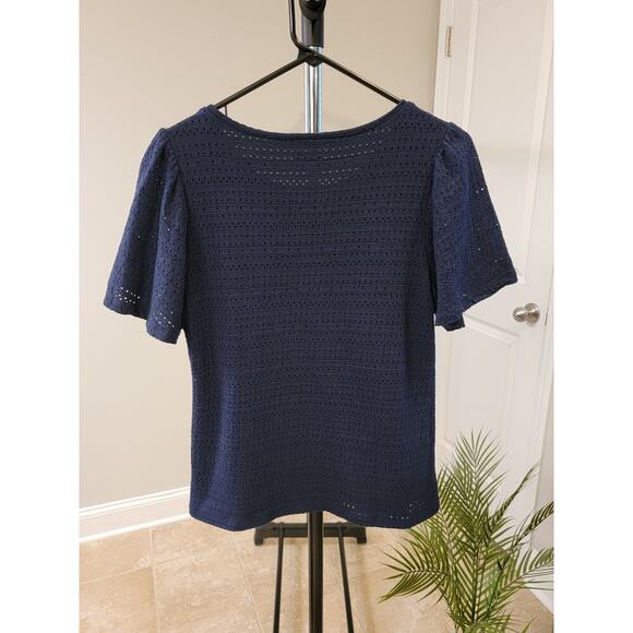 Ann Taylor Factory Navy Blue Blouse - Picture 4 of 5